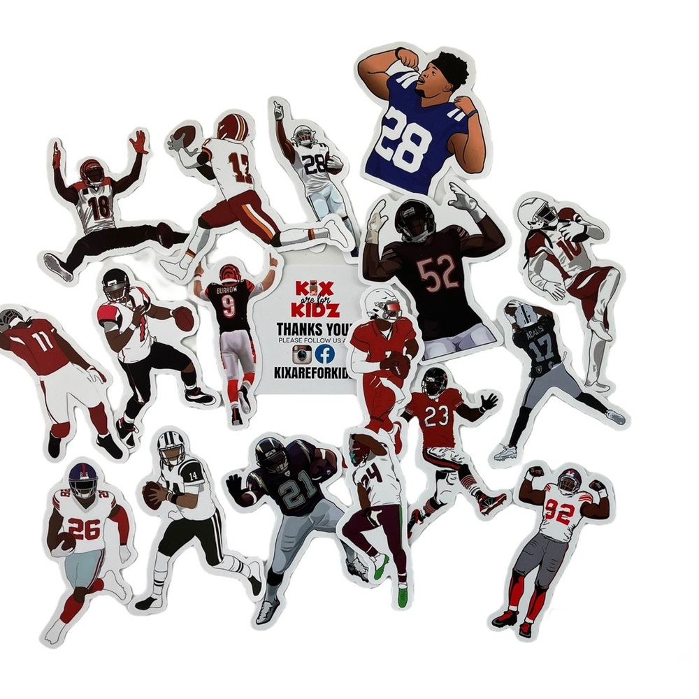 NFL Stickers Giants , Seahawks , Colts (10 Stickers)